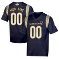 Notre Dame Fighting Irish Custom Navy Gold Jersey - All Stitched