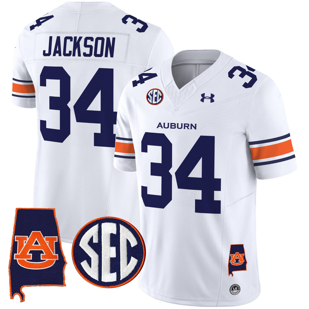 Men's Auburn Tigers 2024 Alabama Patch Vapor Limited Jersey - All Stitched