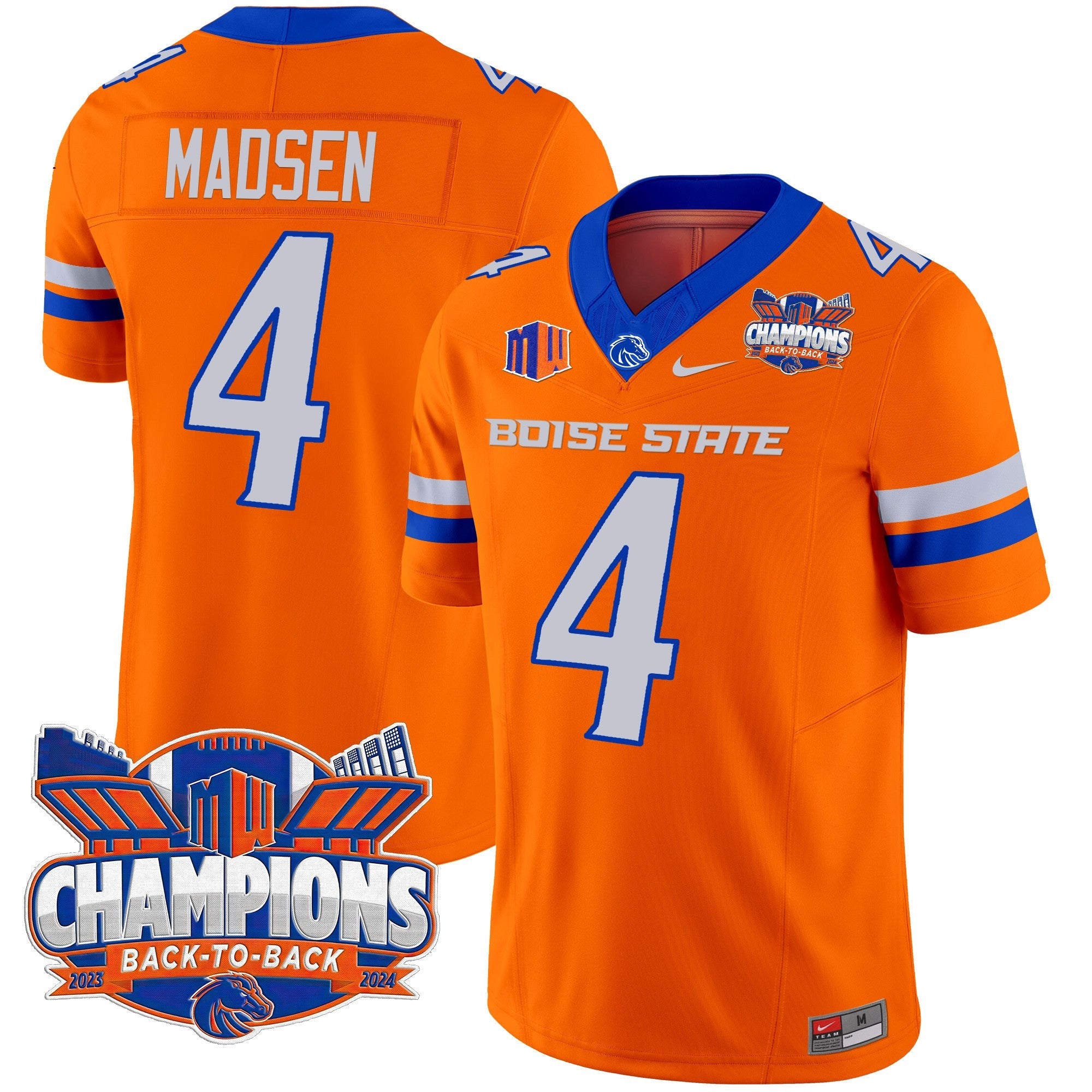 Men's Boise State Broncos 2024 Back To Back Champions Vapor Limited Jersey - All Stitched