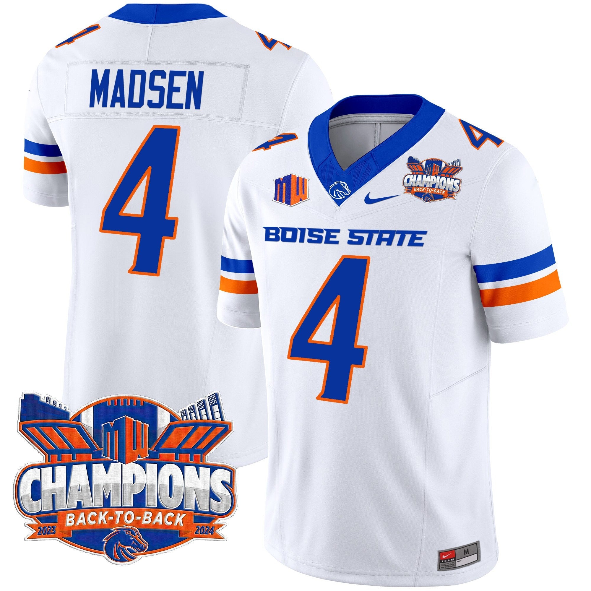 Men's Boise State Broncos 2024 Back To Back Champions Vapor Limited Jersey - All Stitched