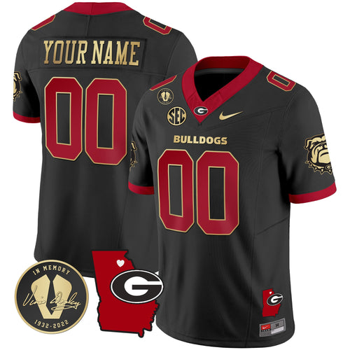 Custom Name/Gender Georgia Bulldogs 2024 Vapor Jersey V4 - Georgia Map - All Stitched