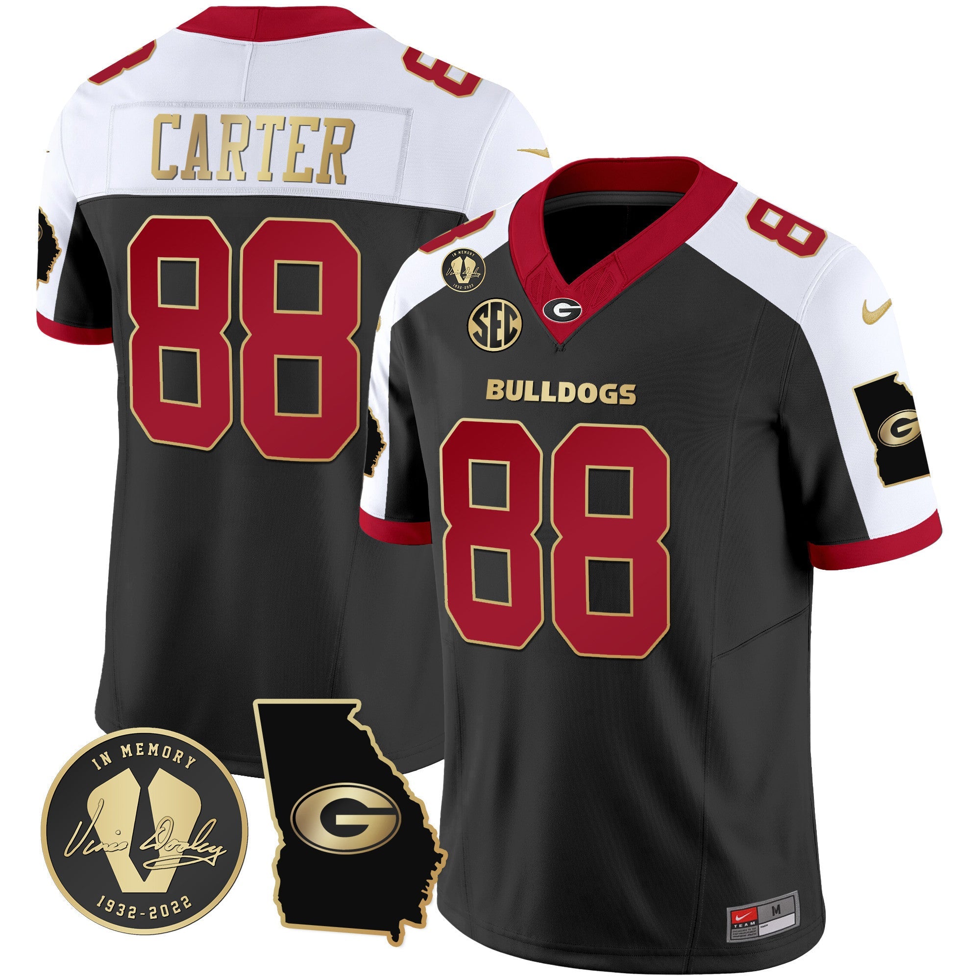 Men's Georgia Bulldogs 2024 Vapor Jersey V3 - Georgia Map - All Stitched