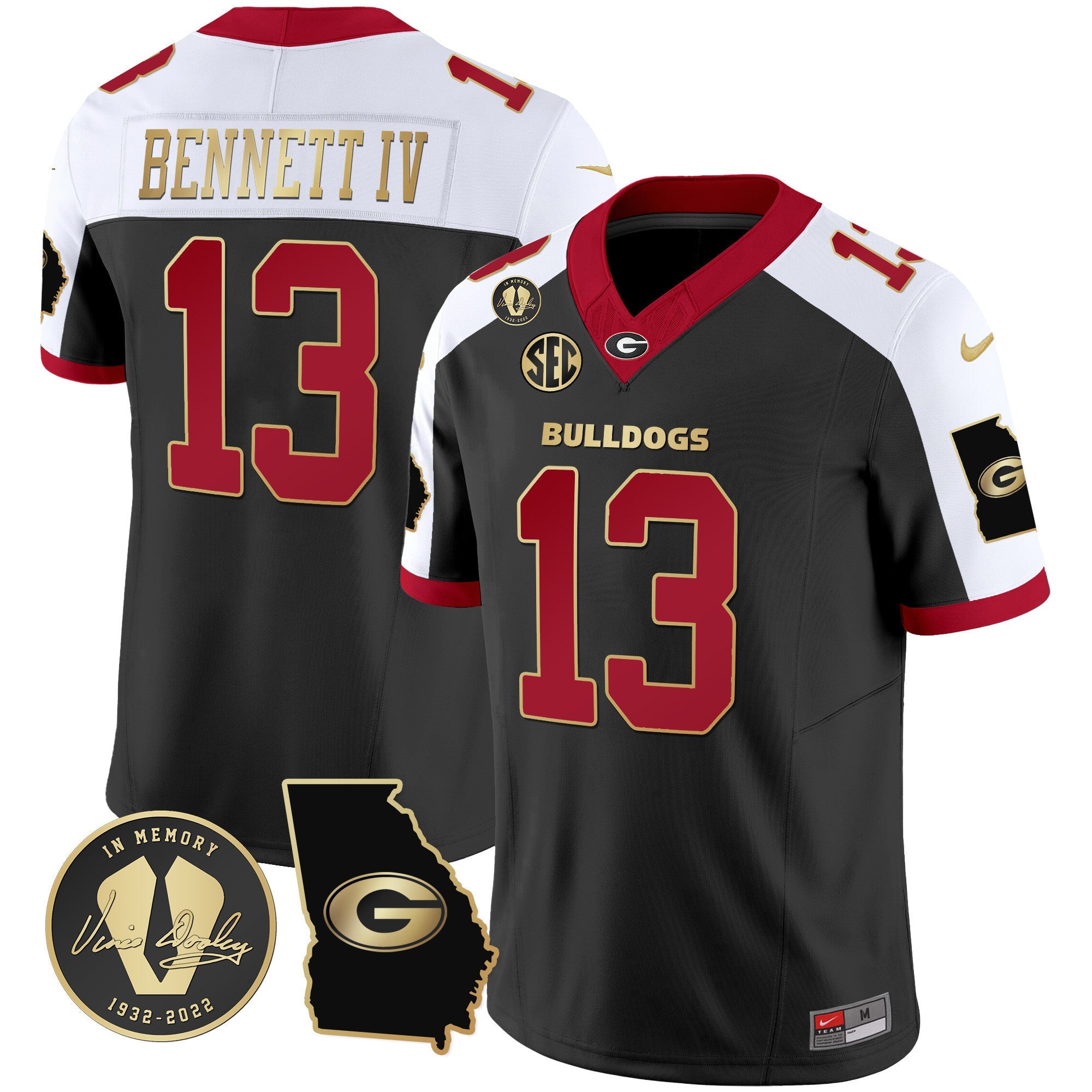 Men's Georgia Bulldogs 2024 Vapor Jersey V3 - Georgia Map - All Stitched