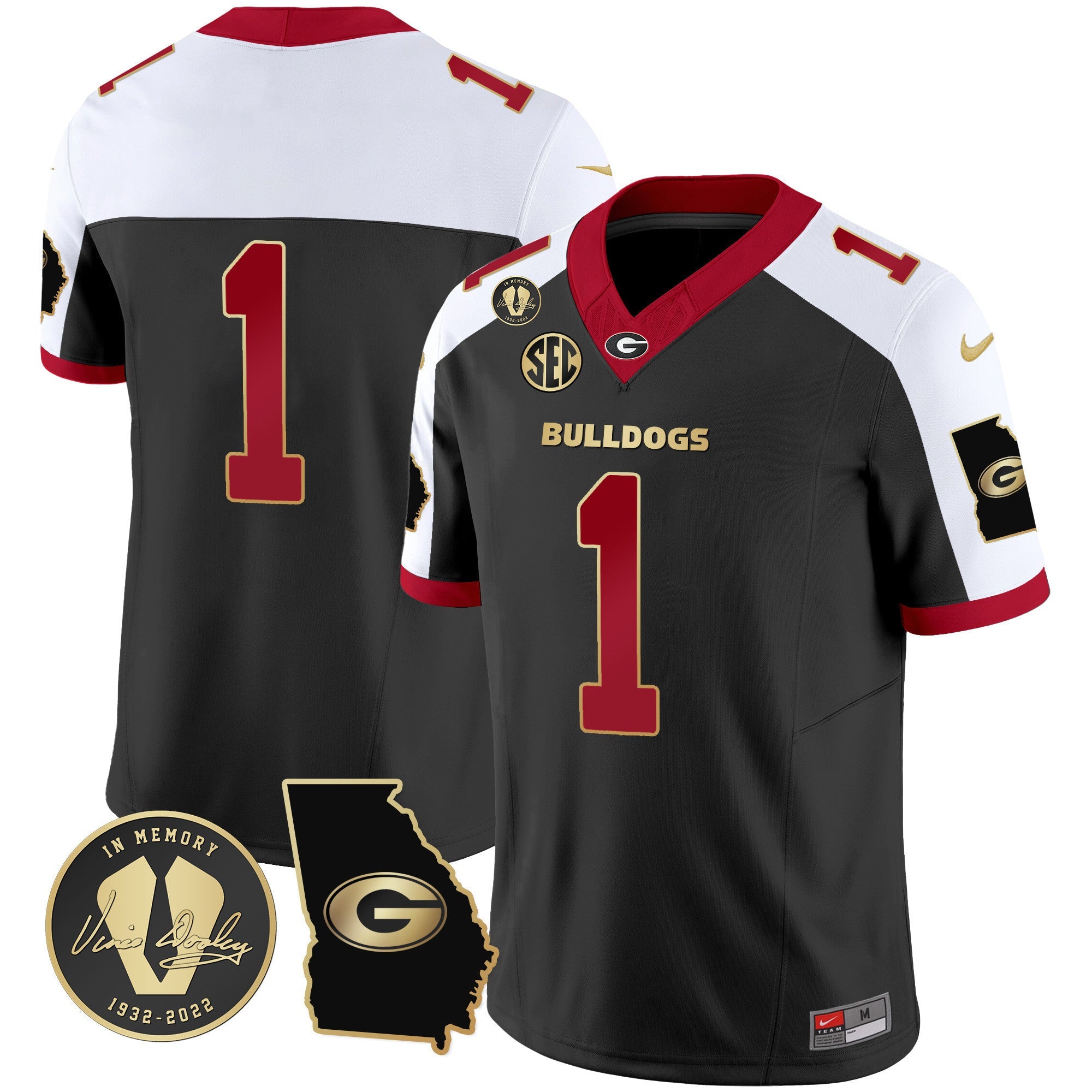 Men's Georgia Bulldogs 2024 Vapor Jersey V3 - Georgia Map - All Stitched