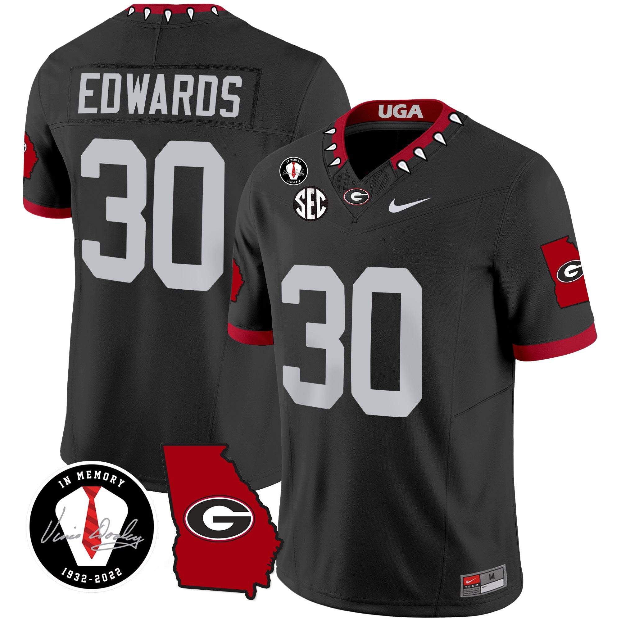 Men's Georgia Bulldogs 2024 Vapor Jersey V3 - Georgia Map - All Stitched