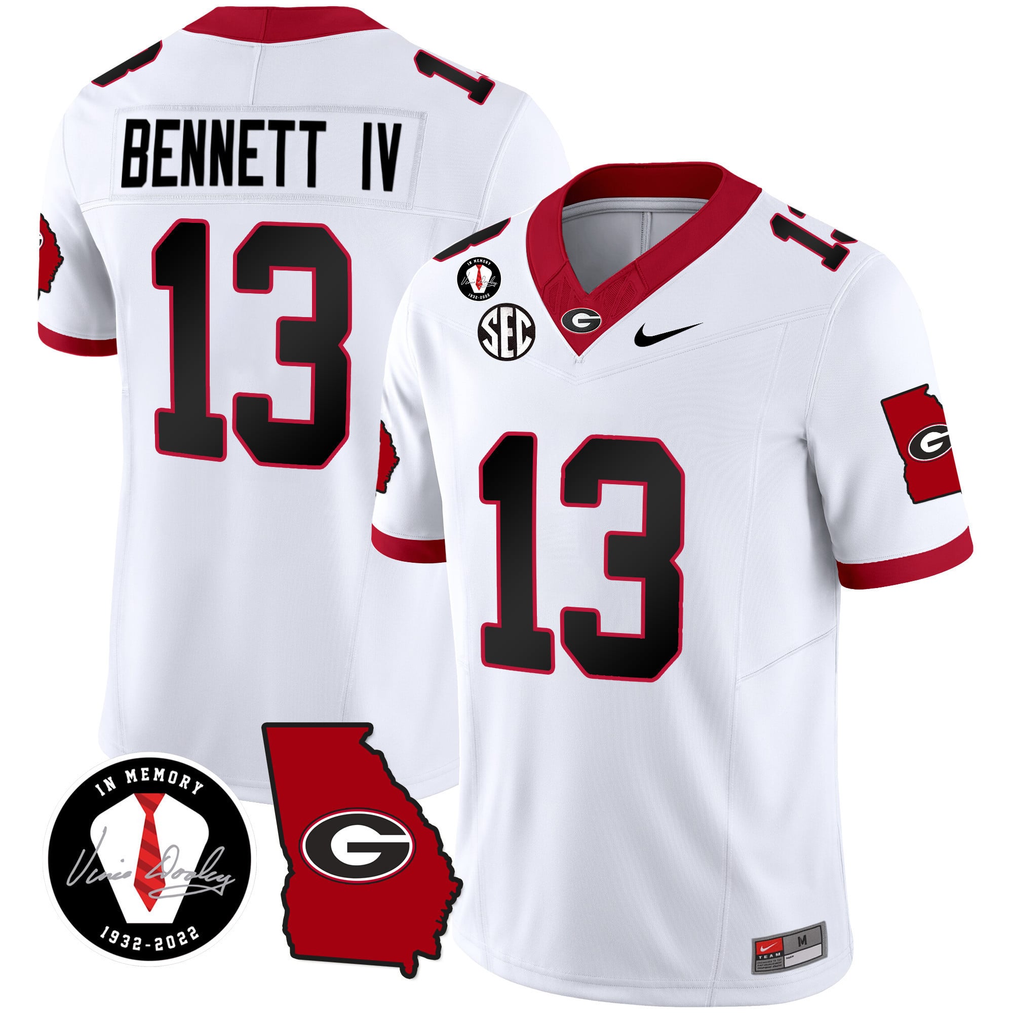 Men's Georgia Bulldogs 2024 Vapor Jersey V3 - Georgia Map - All Stitched