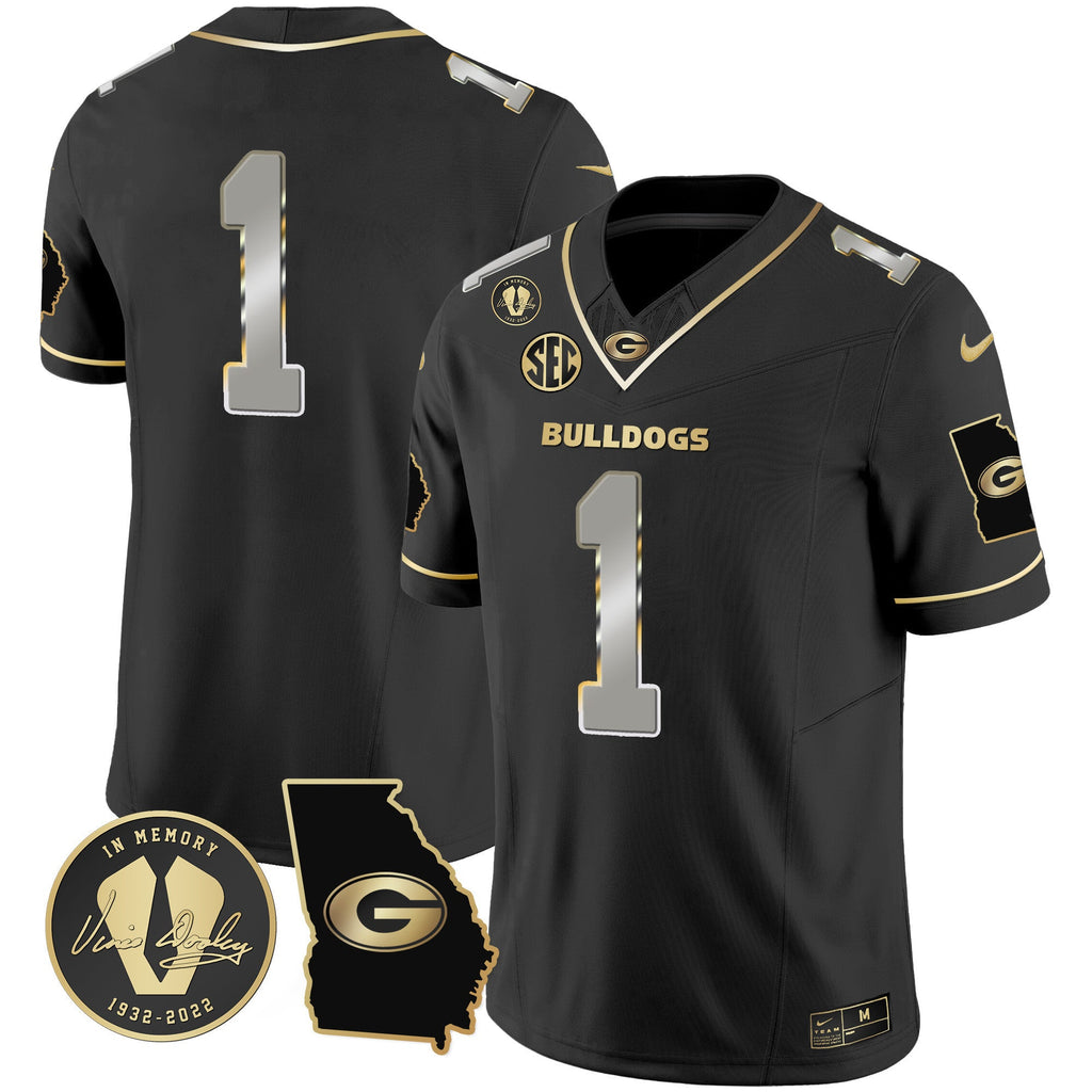 Men's Georgia Bulldogs 2024 Vapor Jersey V3 - Georgia Map - All Stitched