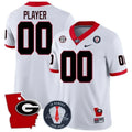 Custom Name/Gender Georgia Bulldogs 2024 Vince Dooley Patch & Georgia State Map Jersey - All Stitched