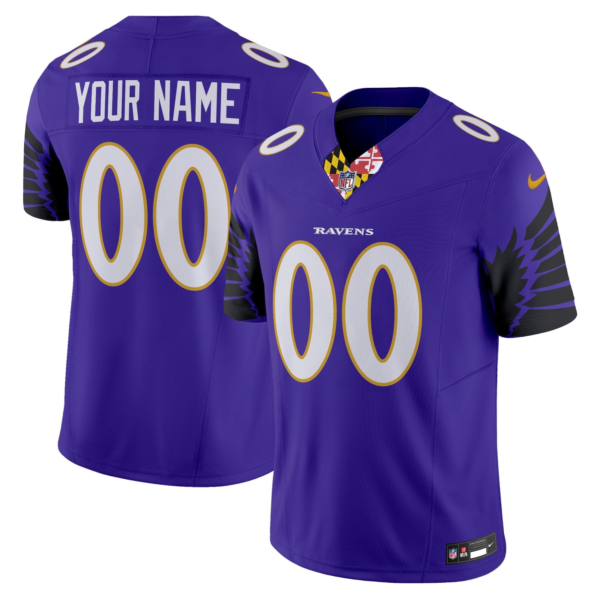 Ravens Special Vapor Limited Custom Jersey - All Stitched