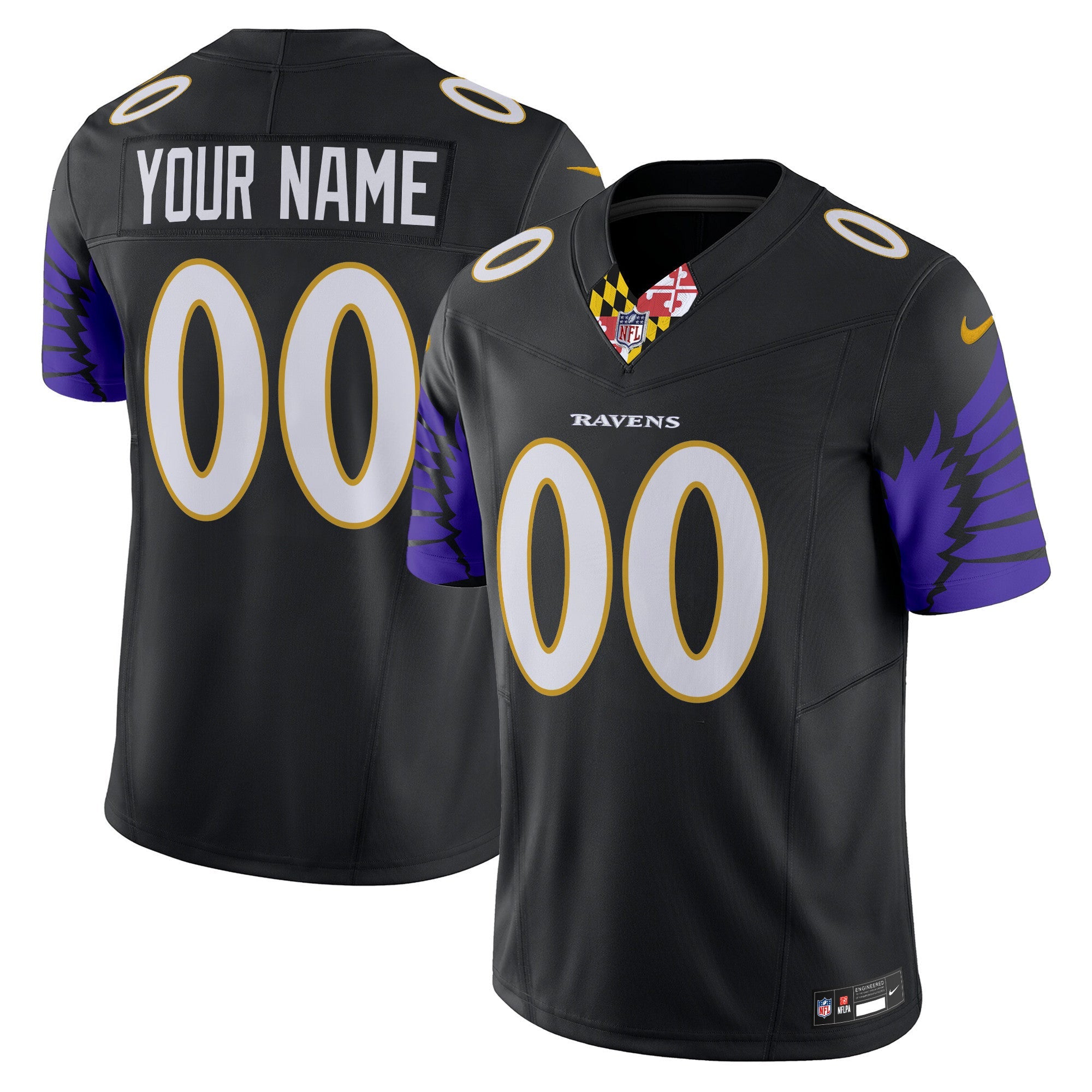 Ravens Special Vapor Limited Custom Jersey - All Stitched