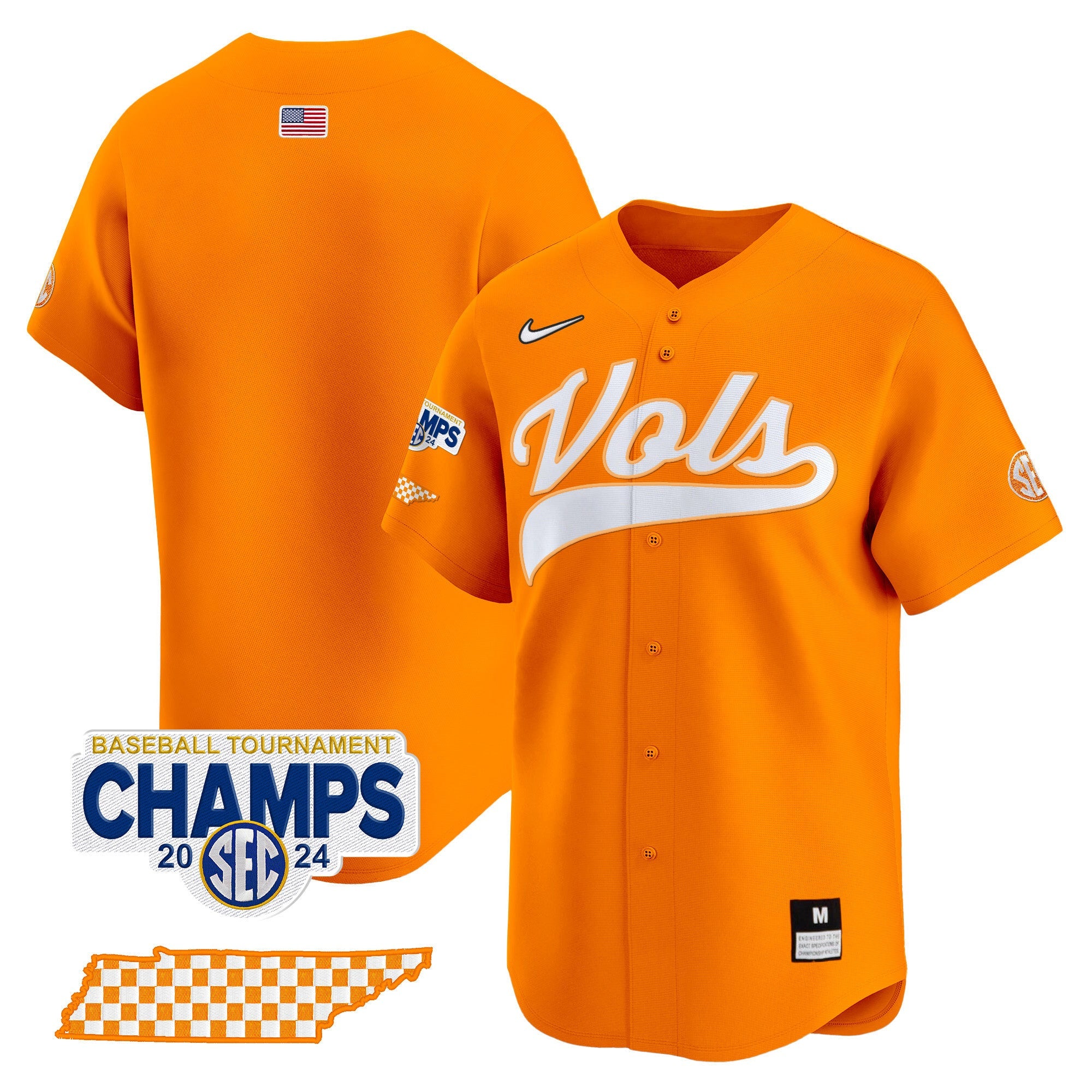 Men's Tennessee Volunteers 2024 Tournament Champions Vapor Premier Limited Jersey - All Stitched