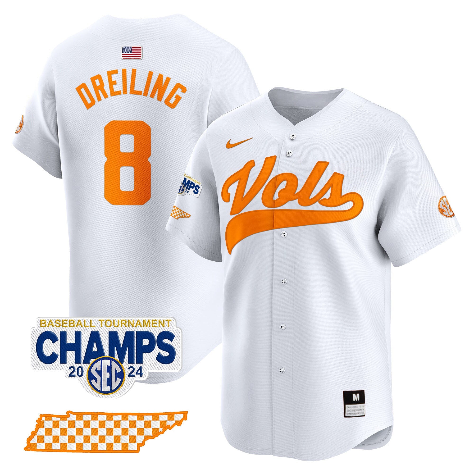 Men's Tennessee Volunteers 2024 Tournament Champions Vapor Premier Limited Jersey - All Stitched