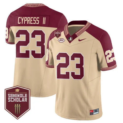Men?s Florida State Seminoles Football Vapor Gold Jersey ? Seminole Scholar ? All Stitched