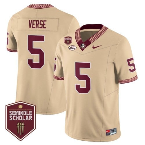 Men?s Florida State Seminoles Football Vapor Gold Jersey ? Seminole Scholar ? All Stitched