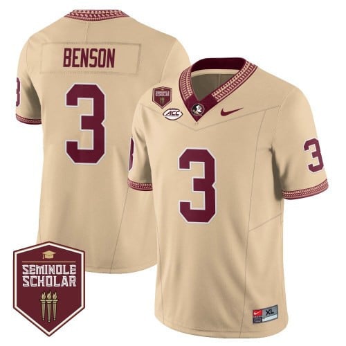 Men?s Florida State Seminoles Football Vapor Gold Jersey ? Seminole Scholar ? All Stitched