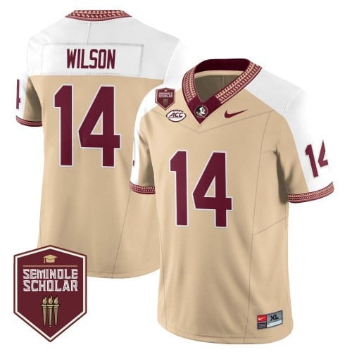 Men?s Florida State Seminoles Football Vapor Gold Jersey ? Seminole Scholar ? All Stitched