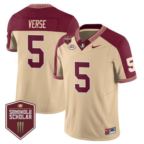 Men?s Florida State Seminoles Football Vapor Gold Jersey ? Seminole Scholar ? All Stitched