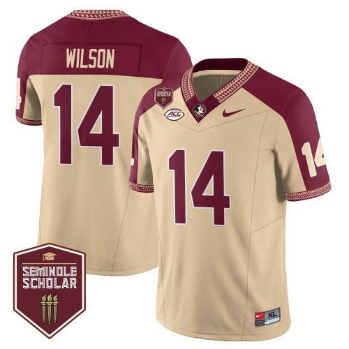 Men?s Florida State Seminoles Football Vapor Gold Jersey ? Seminole Scholar ? All Stitched