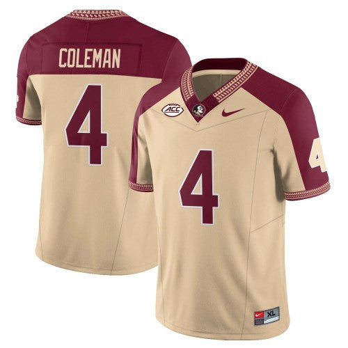 Men?s Florida State Seminoles Football Vapor Gold Jersey ? All Stitched