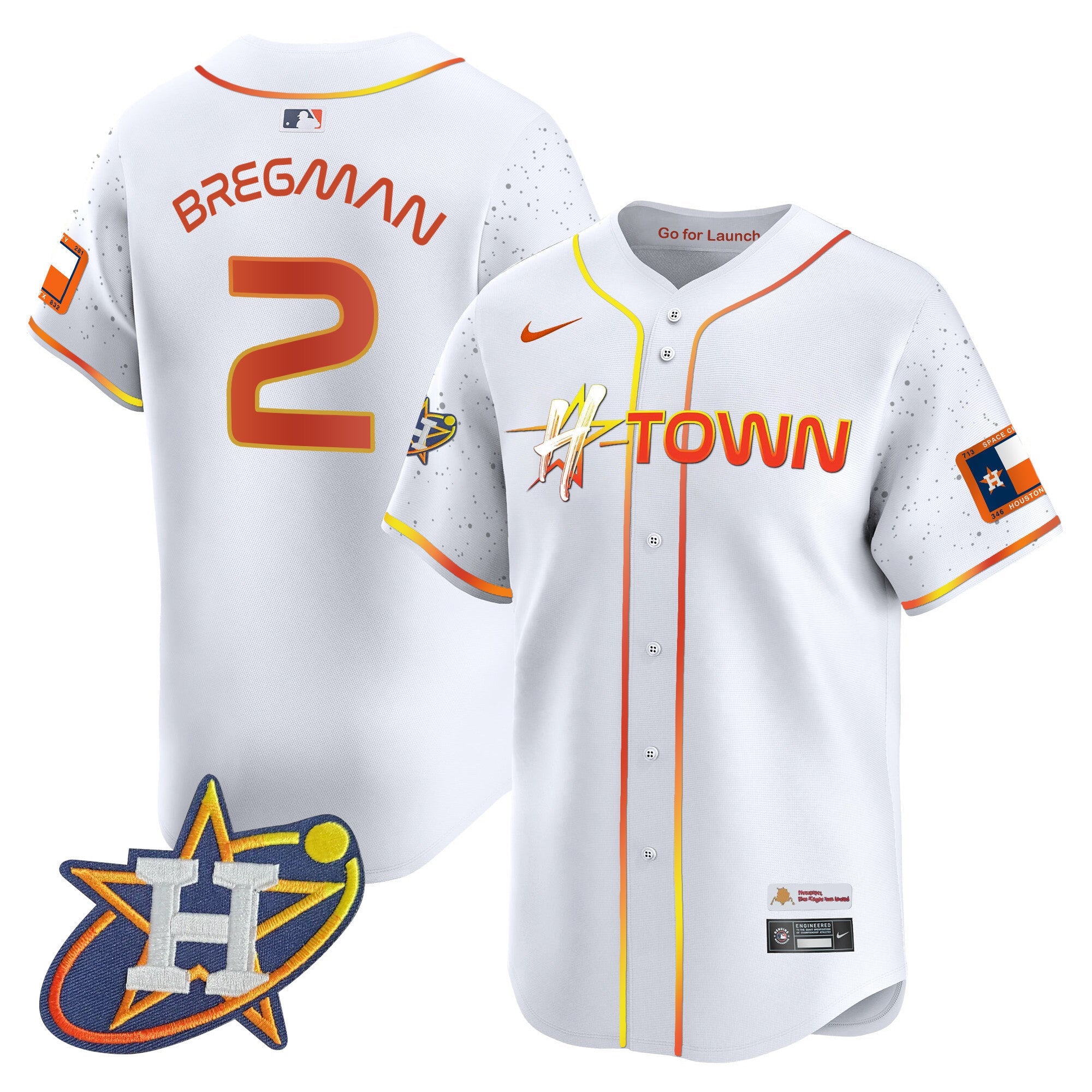 Men's Astros 2024 Space City H-Town Vapor Premier Limited Jersey - All Stitched