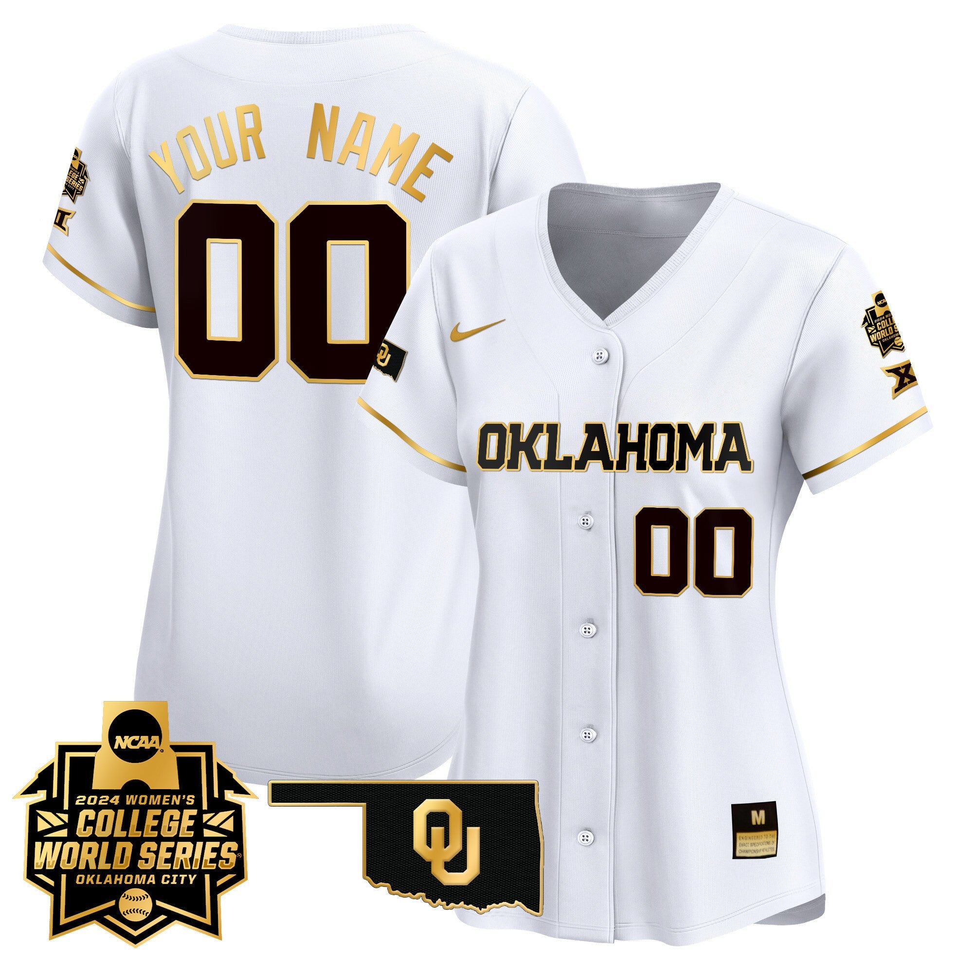 Oklahoma Sooners Women's College World Series Champions Vapor Premier Limited Custom Jersey - All Stitched