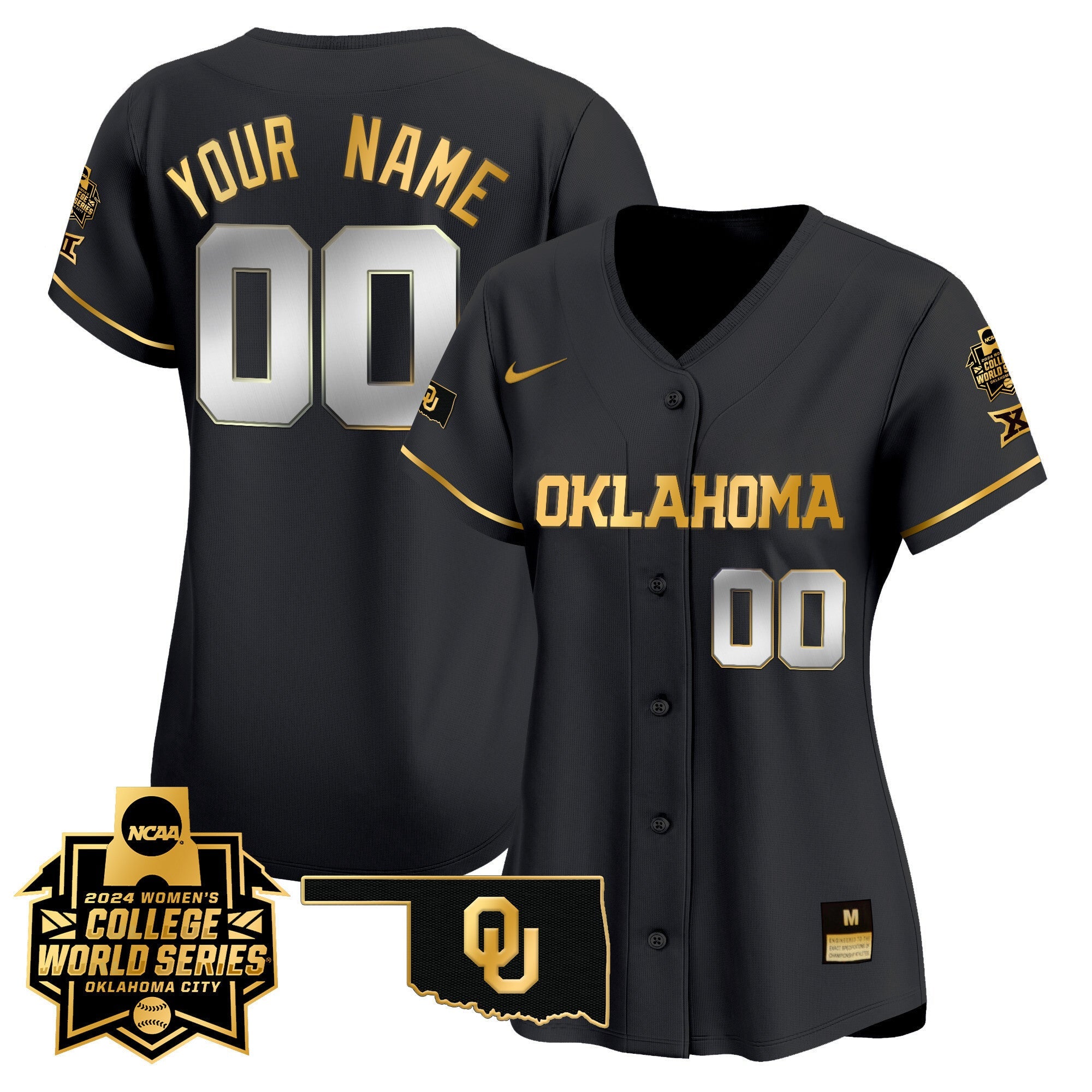 Oklahoma Sooners Women's College World Series Champions Vapor Premier Limited Custom Jersey - All Stitched