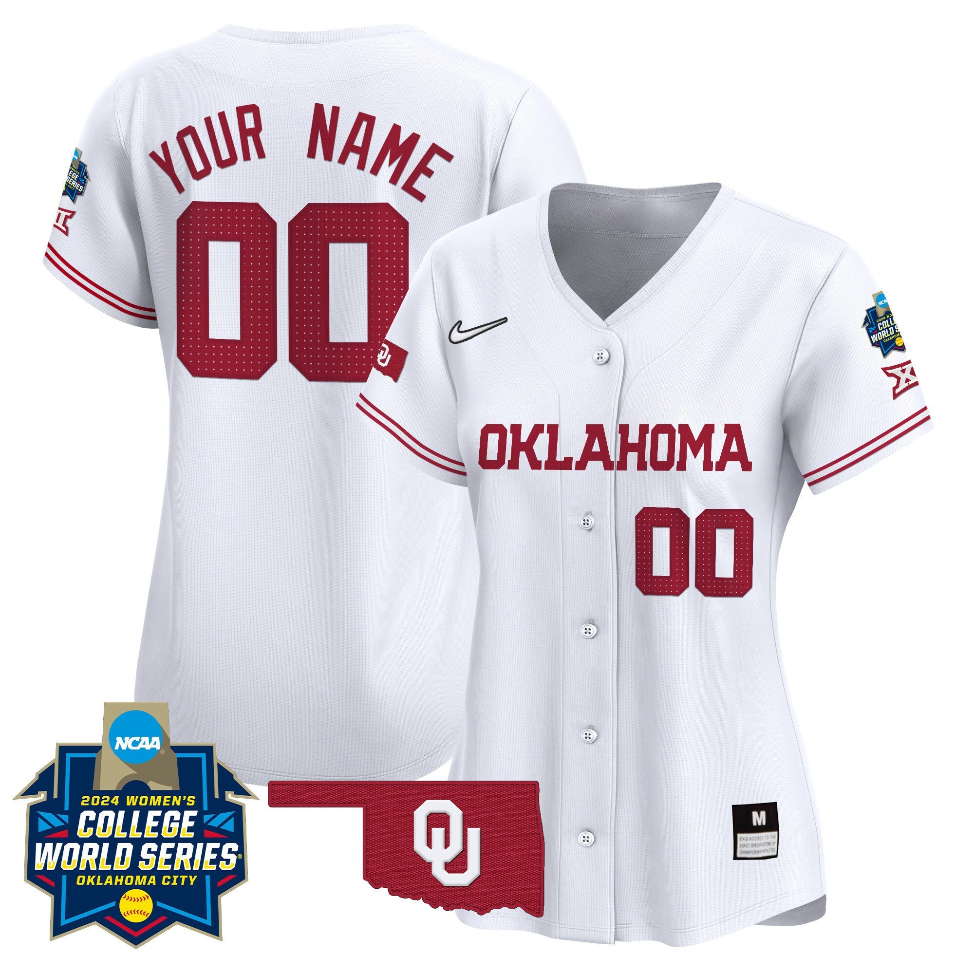 Oklahoma Sooners Women's College World Series Champions Vapor Premier Limited Custom Jersey - All Stitched