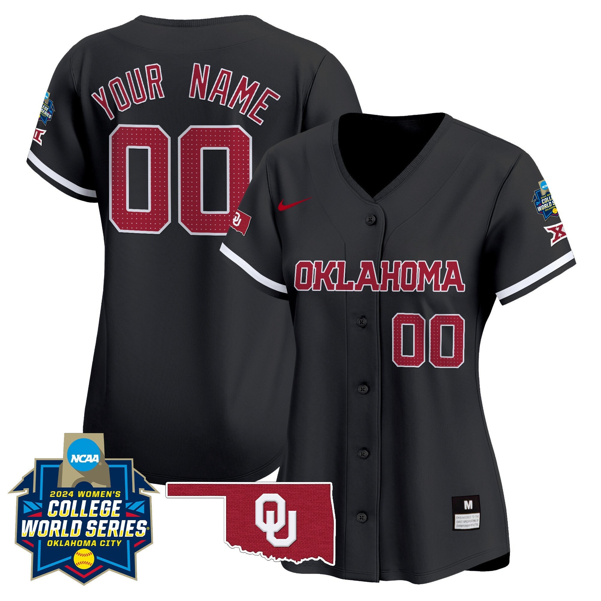 Oklahoma Sooners Women's College World Series Champions Vapor Premier Limited Custom Jersey - All Stitched