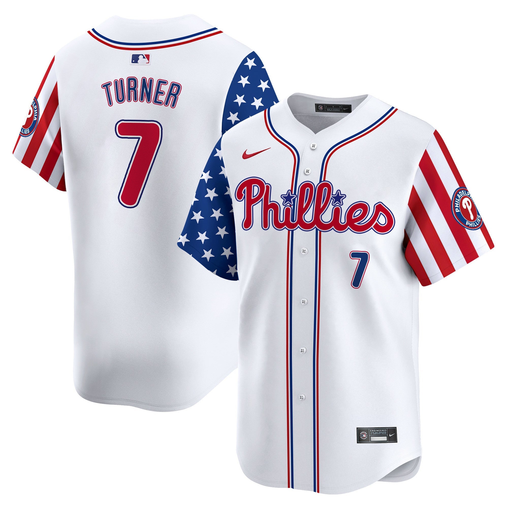 Philadelphia Phillies 2024 Independence Day Vapor Premier Limited Jersey - All Stitched