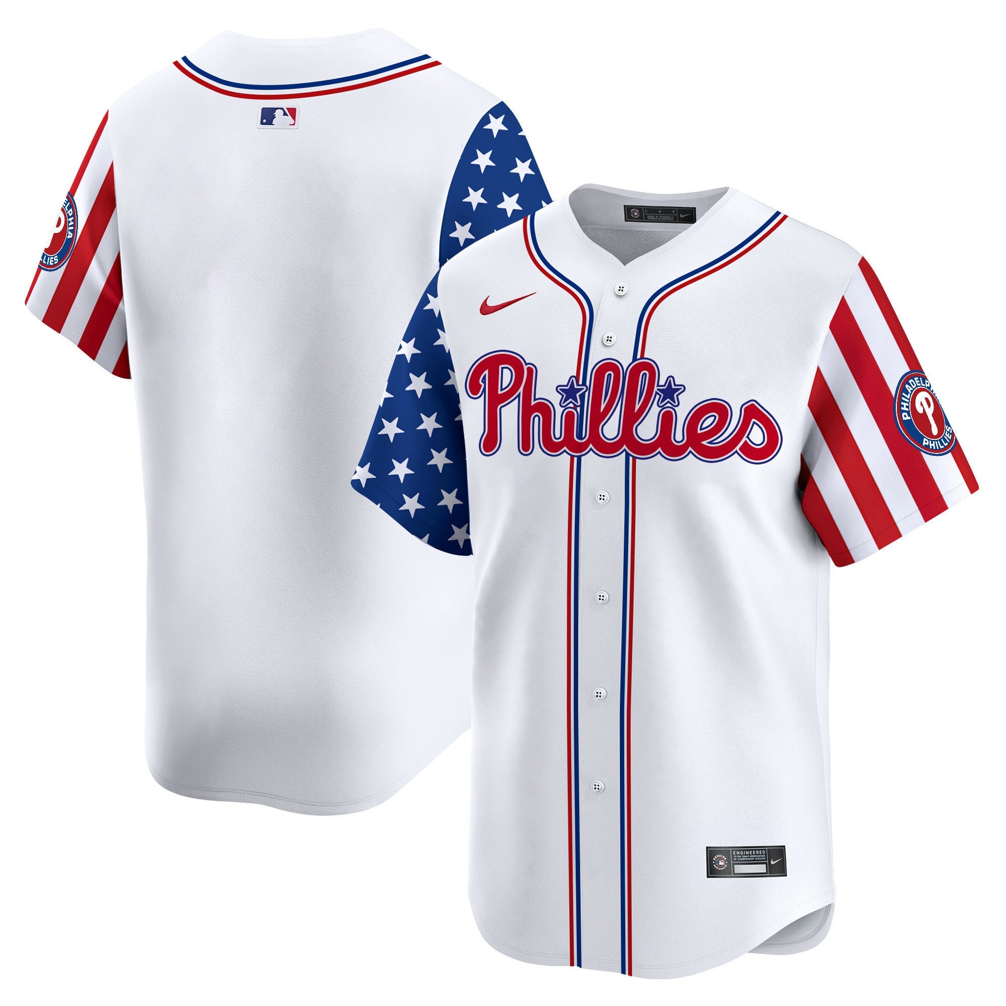 Philadelphia Phillies 2024 Independence Day Vapor Premier Limited Jersey - All Stitched
