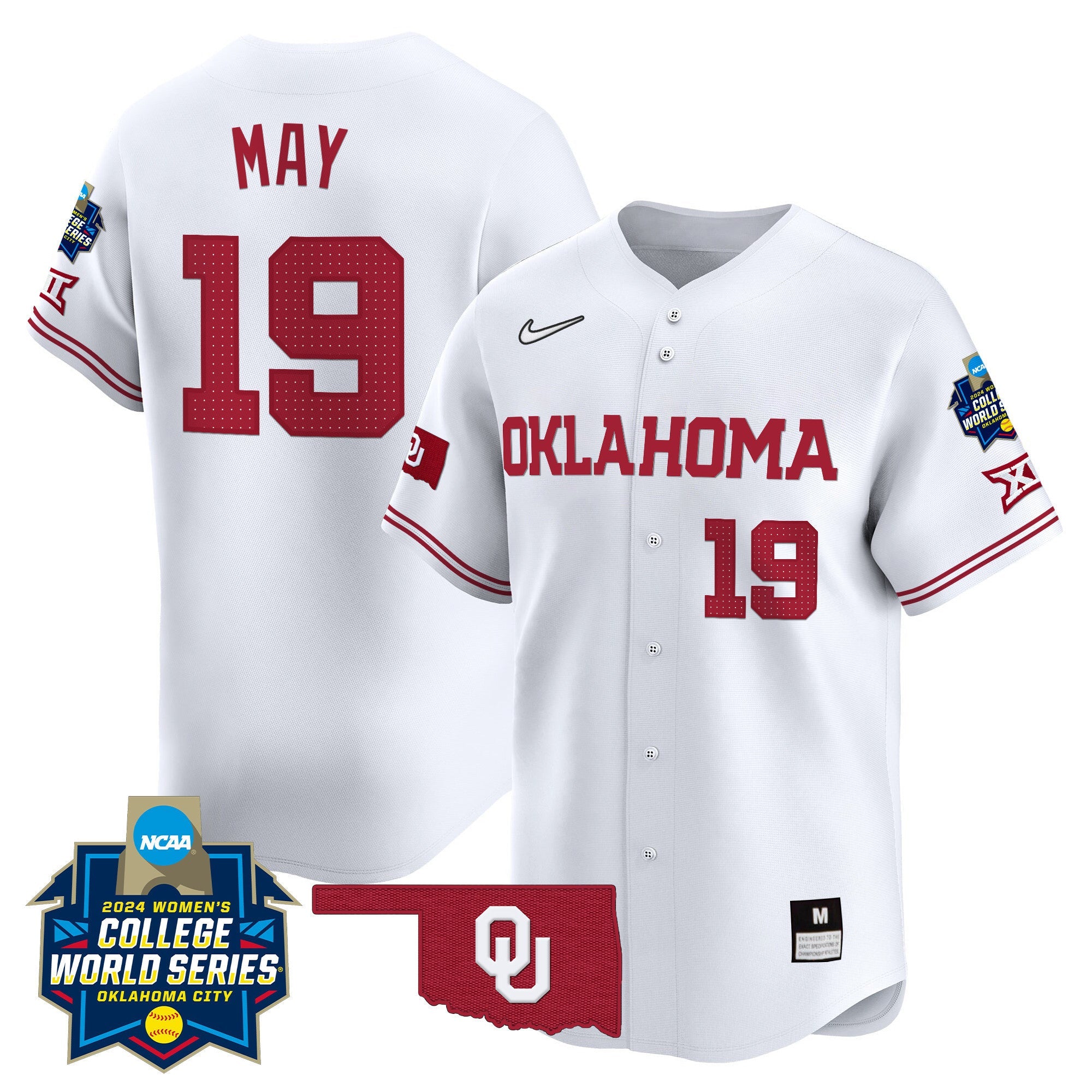 Men's size - Oklahoma Women's College World Series Champions Vapor Premier Limited Jersey - All Stitched
