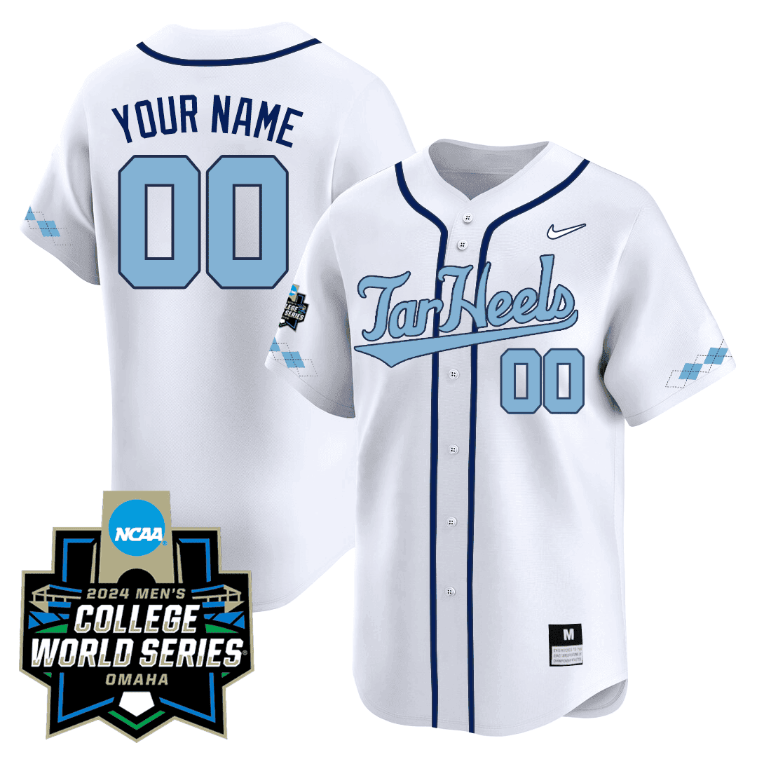 North Carolina Tar Heels 2024 College World Series Patch Vapor Premier Limited Custom Jersey - All Stitched