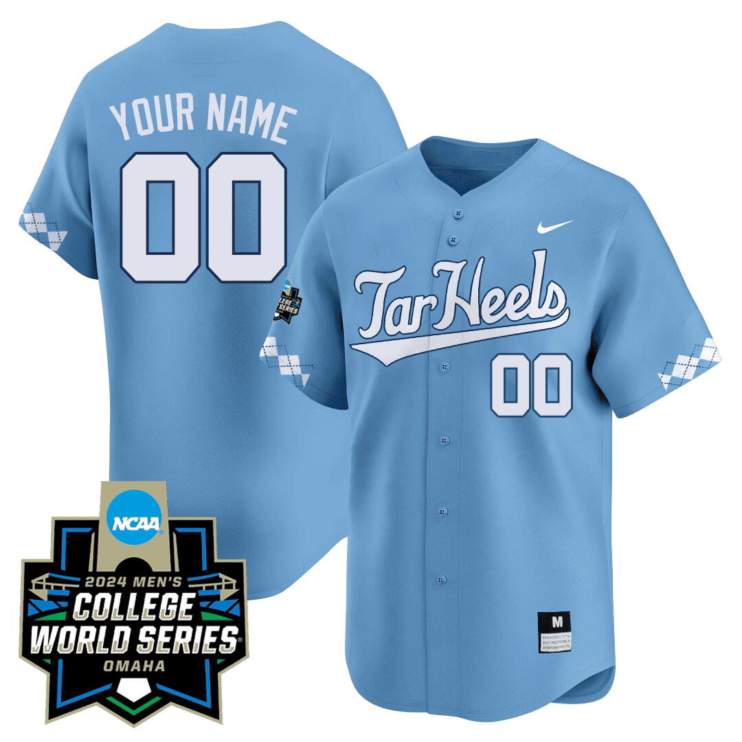 North Carolina Tar Heels 2024 College World Series Patch Vapor Premier Limited Custom Jersey - All Stitched