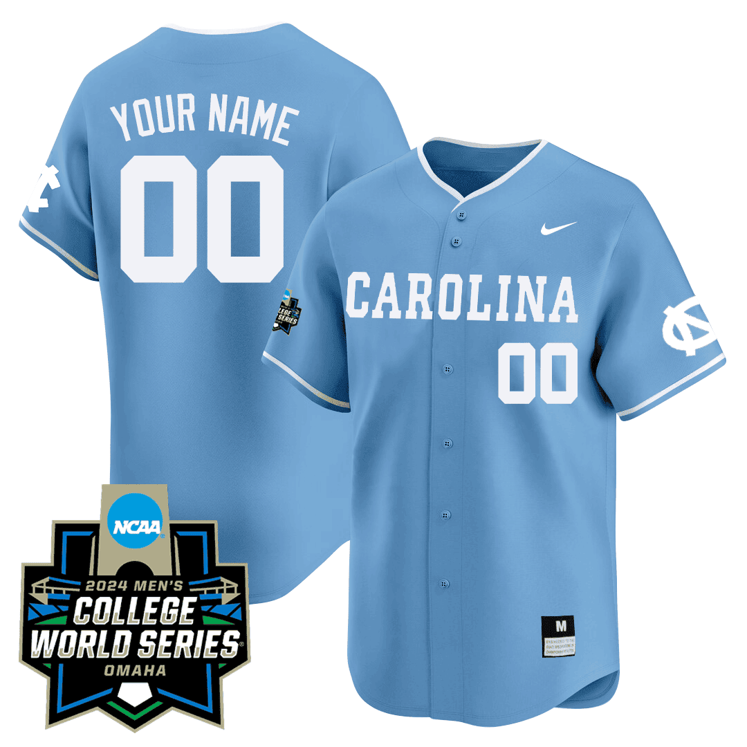 North Carolina Tar Heels 2024 College World Series Patch Vapor Premier Limited Custom Jersey - All Stitched