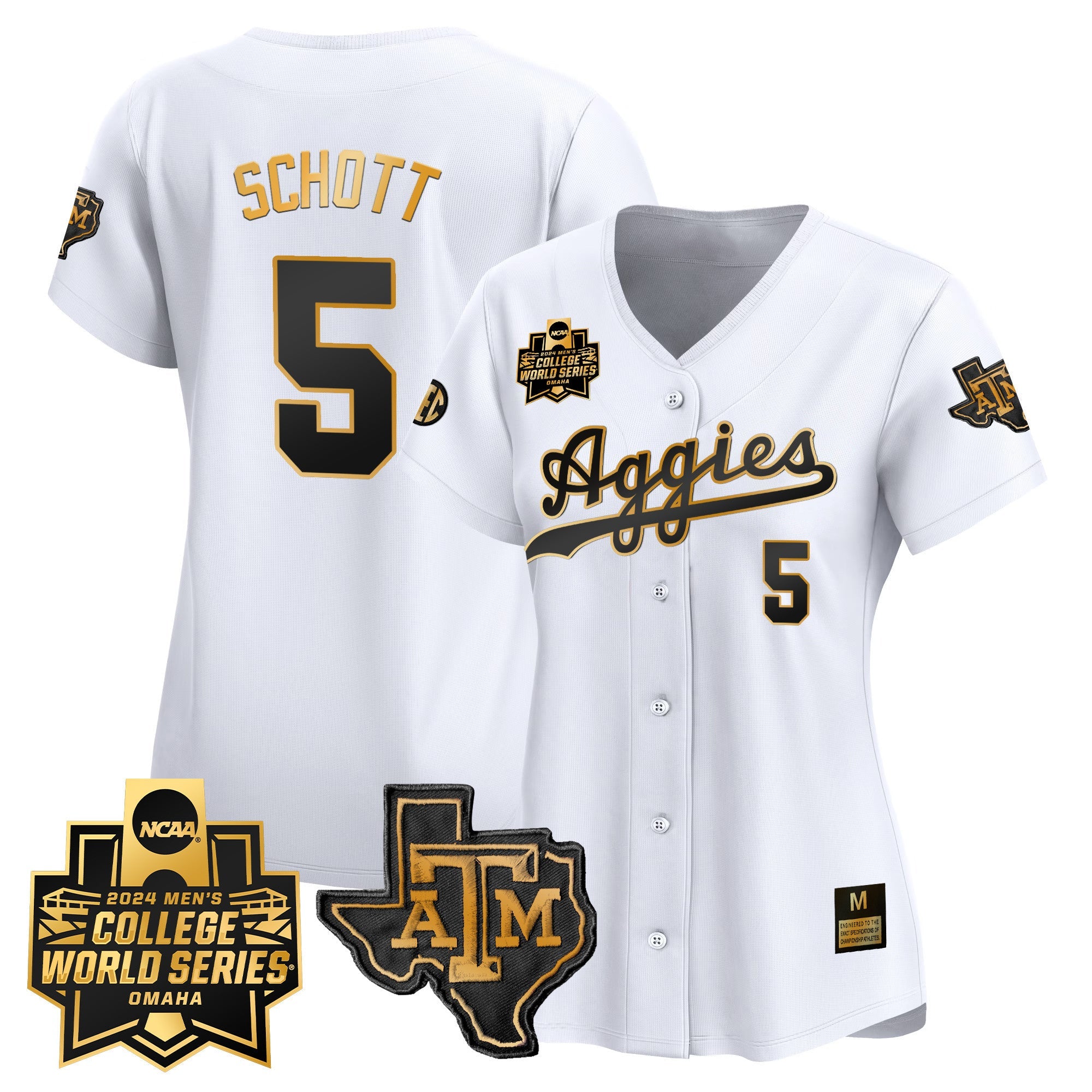 Women's Texas A&M Aggies 2024 College World Series Vapor Premier Limited Jersey - All Stitched