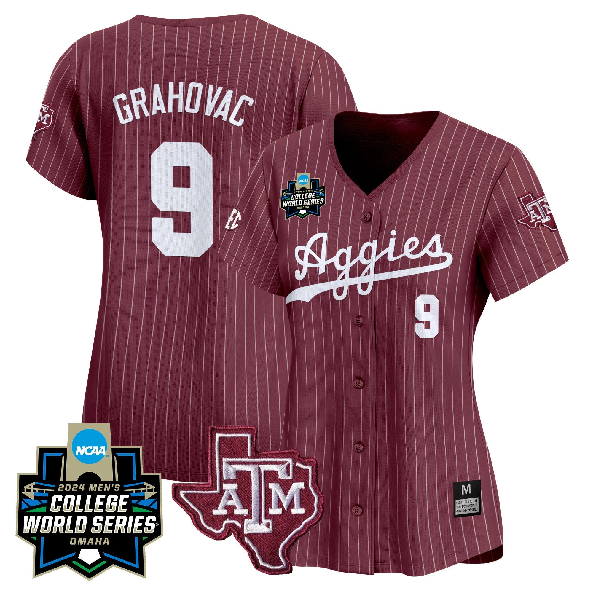 Women's Texas A&M Aggies 2024 College World Series Vapor Premier Limited Jersey - All Stitched
