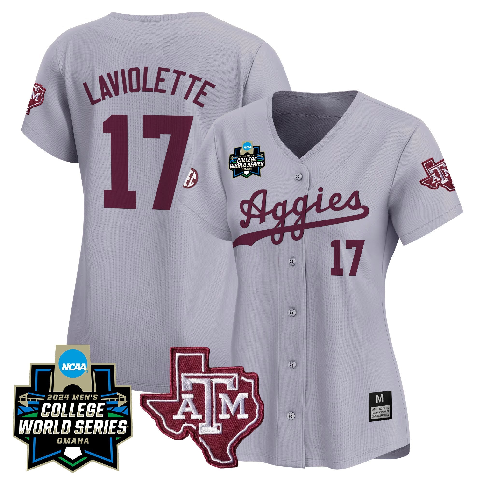 Women's Texas A&M Aggies 2024 College World Series Vapor Premier Limited Jersey - All Stitched