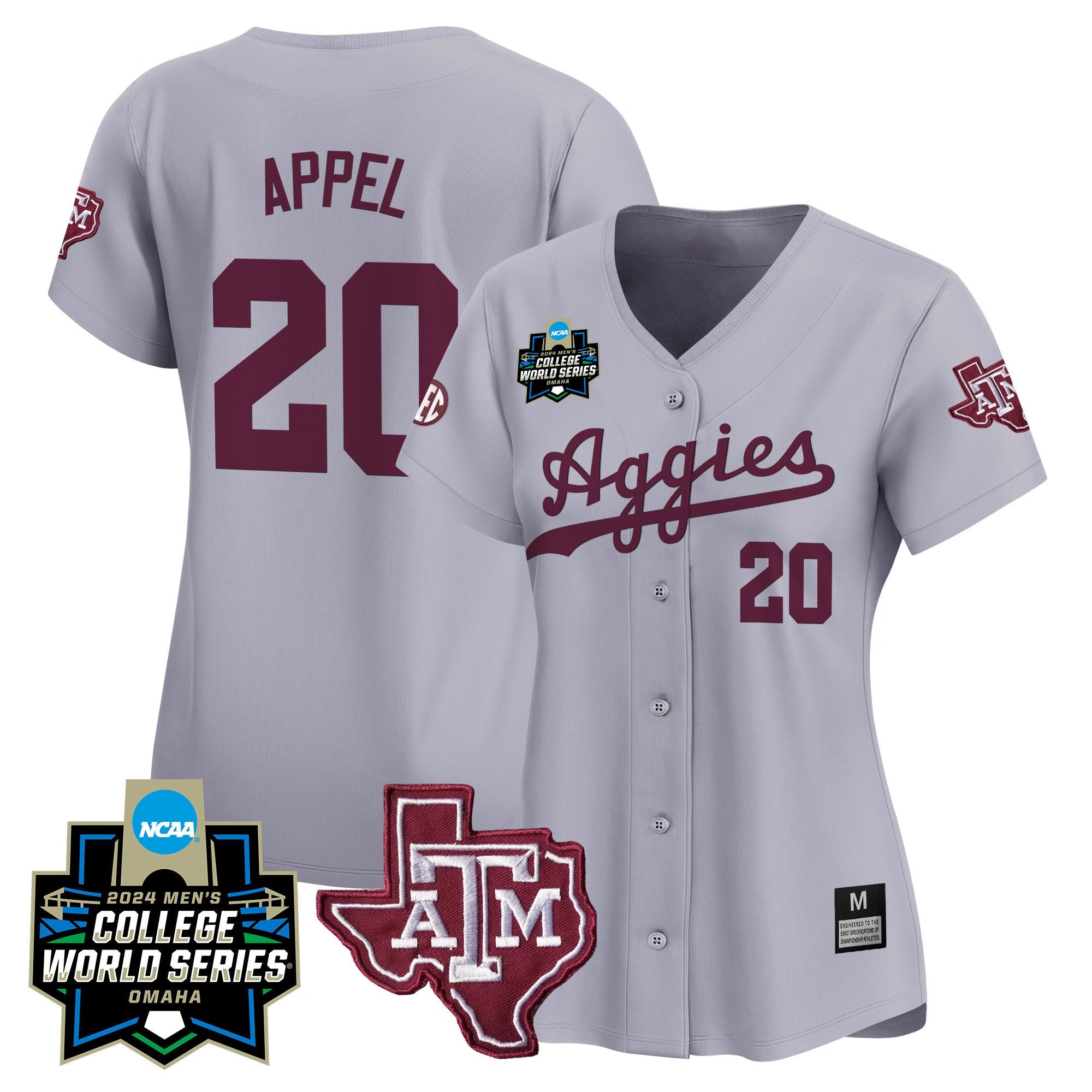Women's Texas A&M Aggies 2024 College World Series Vapor Premier Limited Jersey - All Stitched
