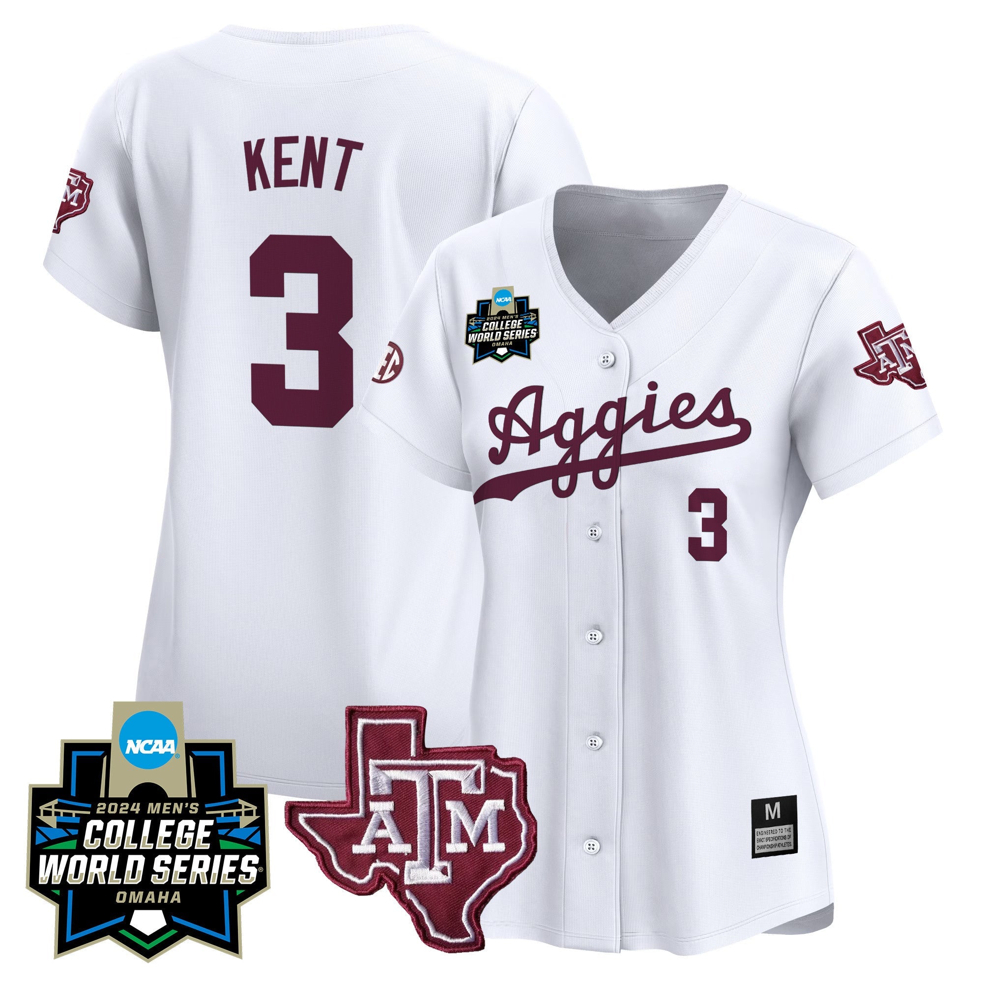 Women's Texas A&M Aggies 2024 College World Series Vapor Premier Limited Jersey - All Stitched