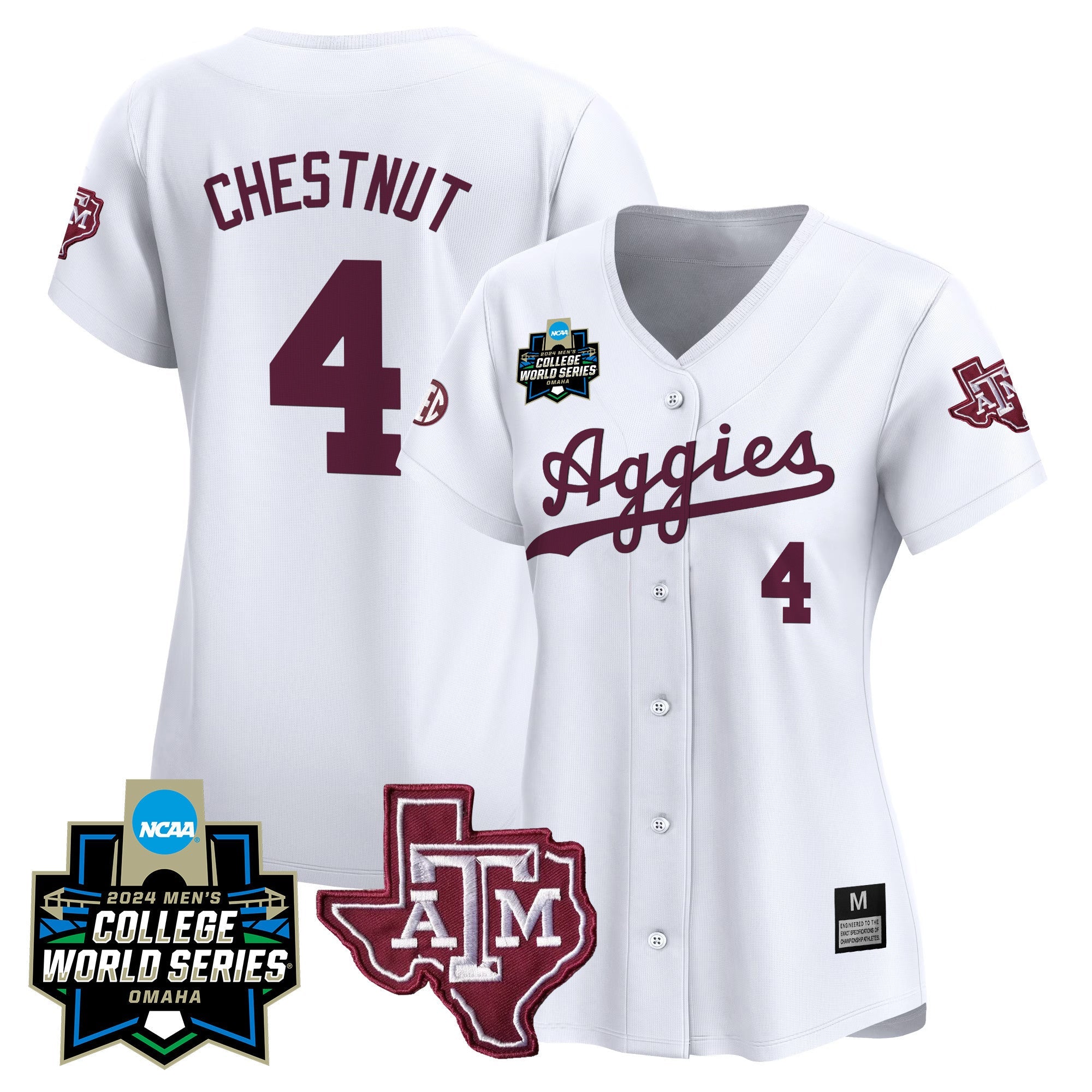 Women's Texas A&M Aggies 2024 College World Series Vapor Premier Limited Jersey - All Stitched