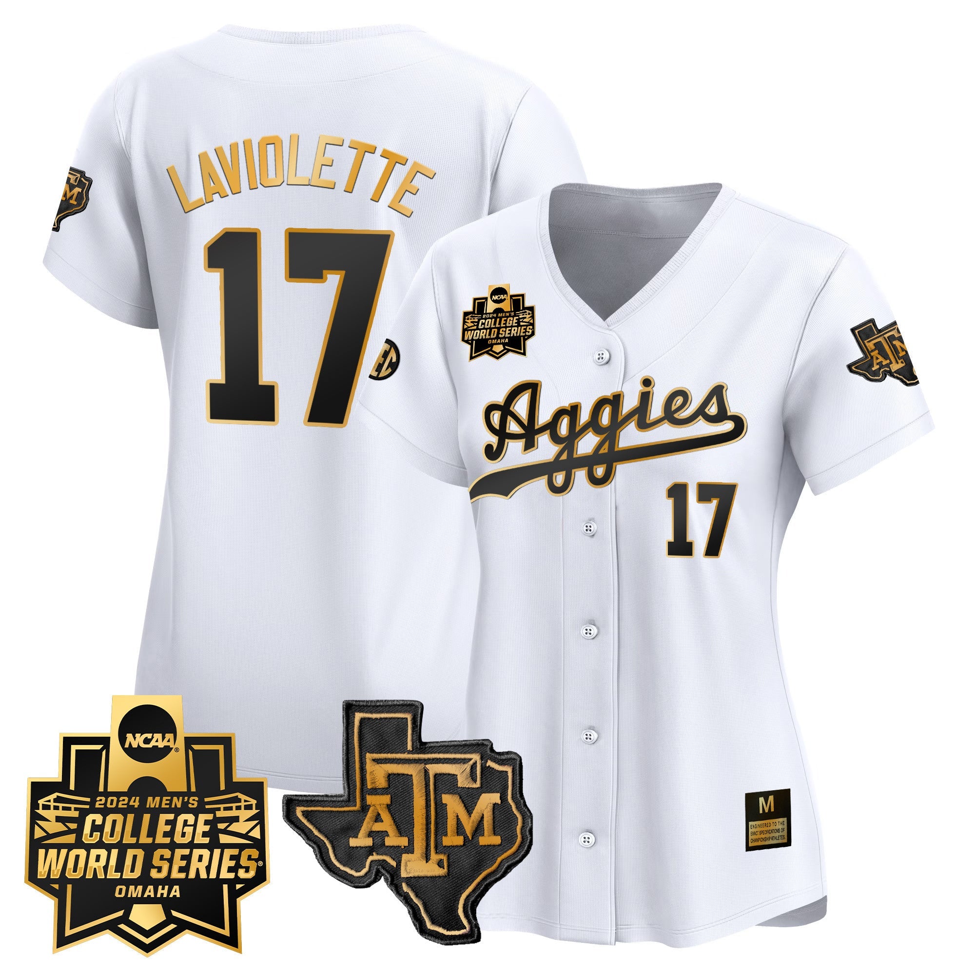 Women's Texas A&M Aggies 2024 College World Series Vapor Premier Limited Jersey - All Stitched