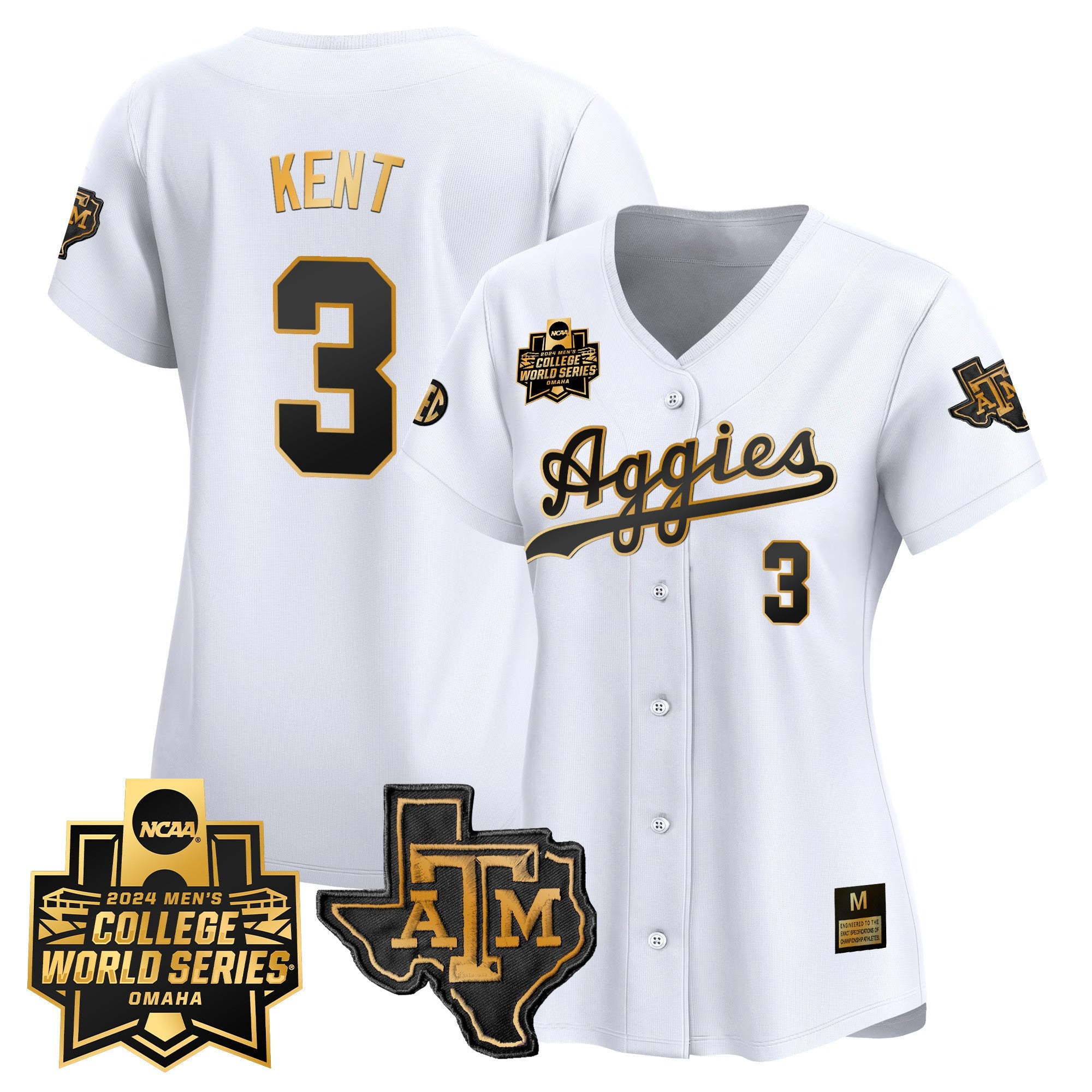 Women's Texas A&M Aggies 2024 College World Series Vapor Premier Limited Jersey - All Stitched