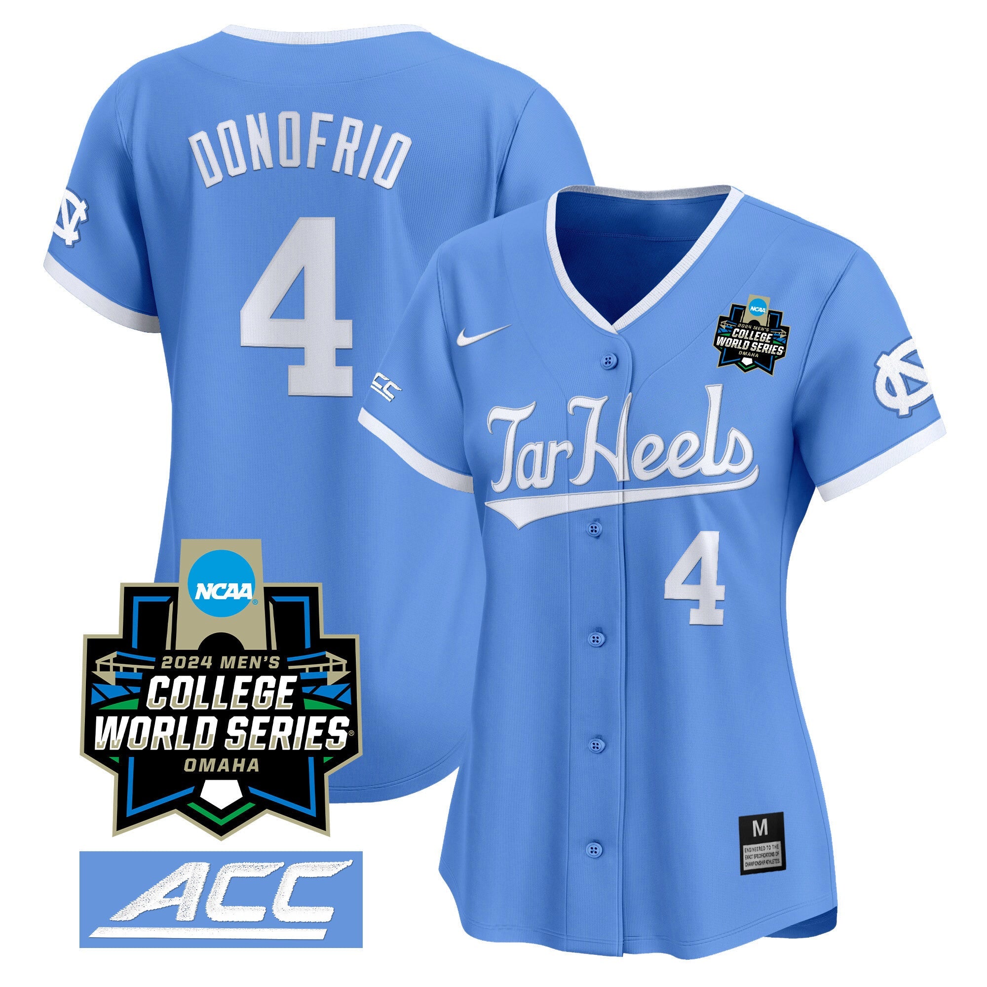 Women's North Carolina Tar Heels 2024 College World Series Vapor Premier Limited Jersey - All Stitched