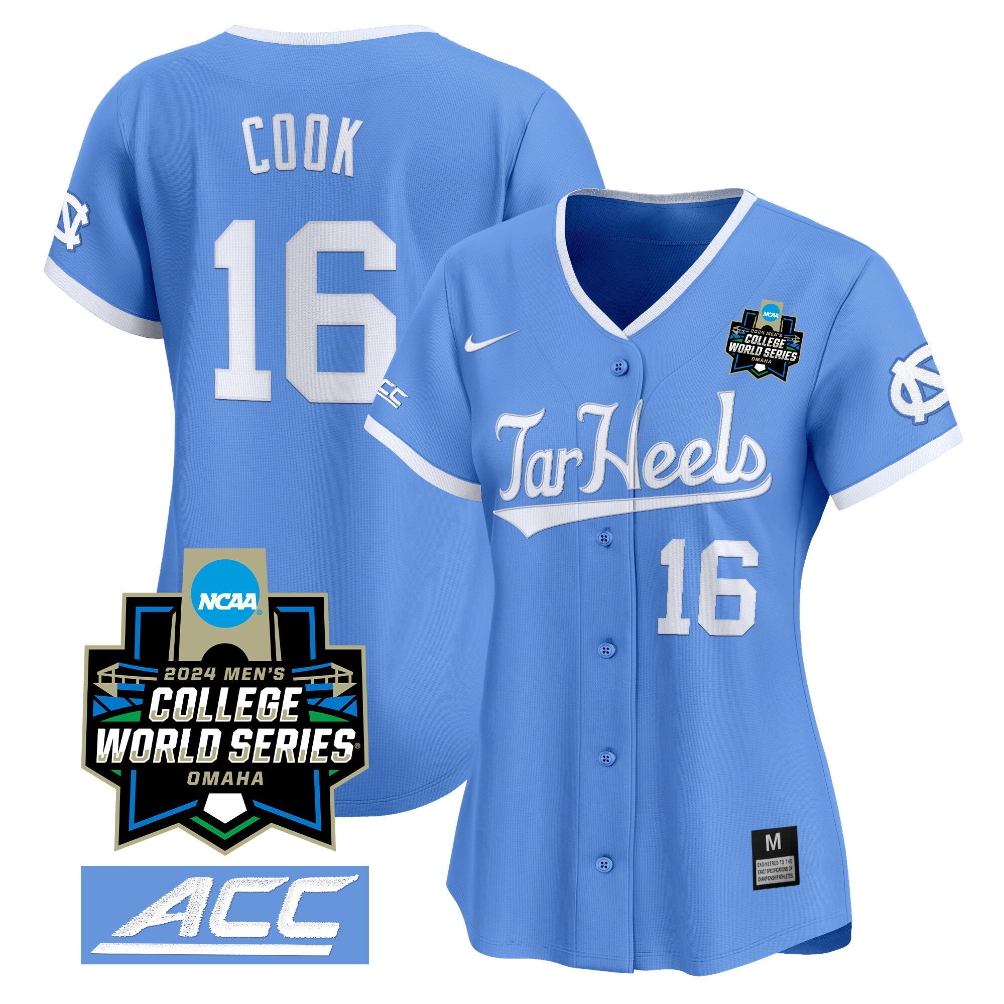 Women's North Carolina Tar Heels 2024 College World Series Vapor Premier Limited Jersey - All Stitched