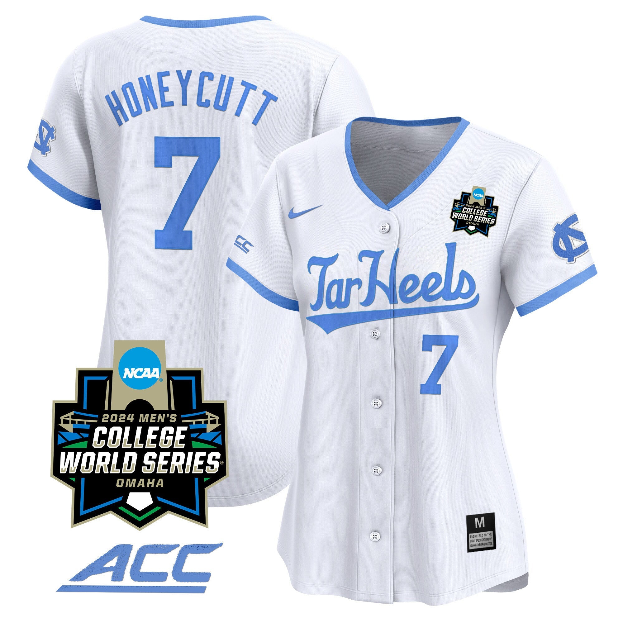 Women's North Carolina Tar Heels 2024 College World Series Vapor Premier Limited Jersey - All Stitched