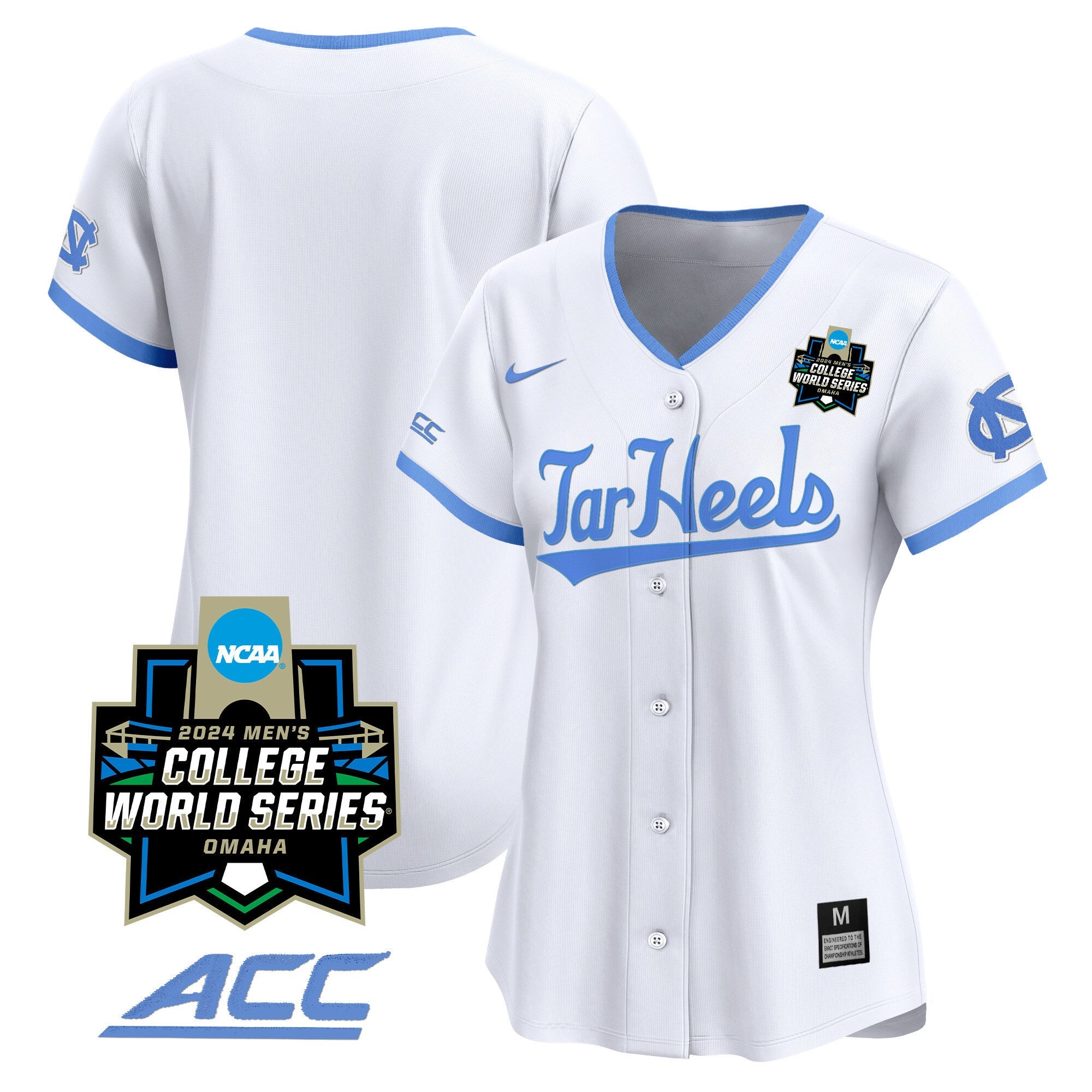 Women's North Carolina Tar Heels 2024 College World Series Vapor Premier Limited Jersey - All Stitched