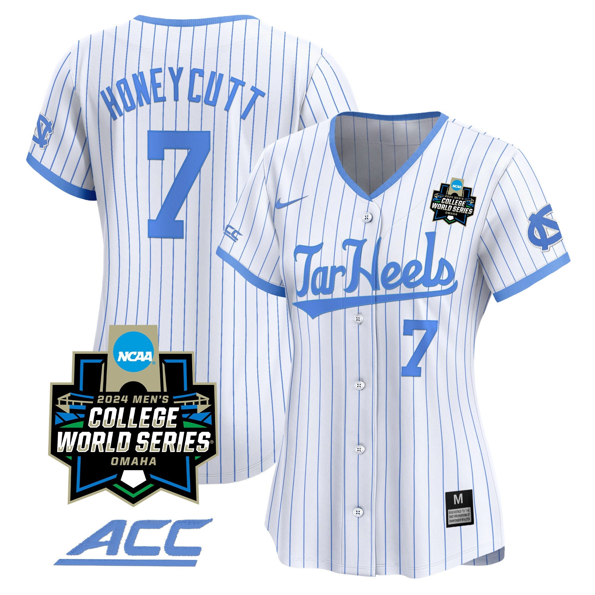 Women's North Carolina Tar Heels 2024 College World Series Vapor Premier Limited Jersey - All Stitched
