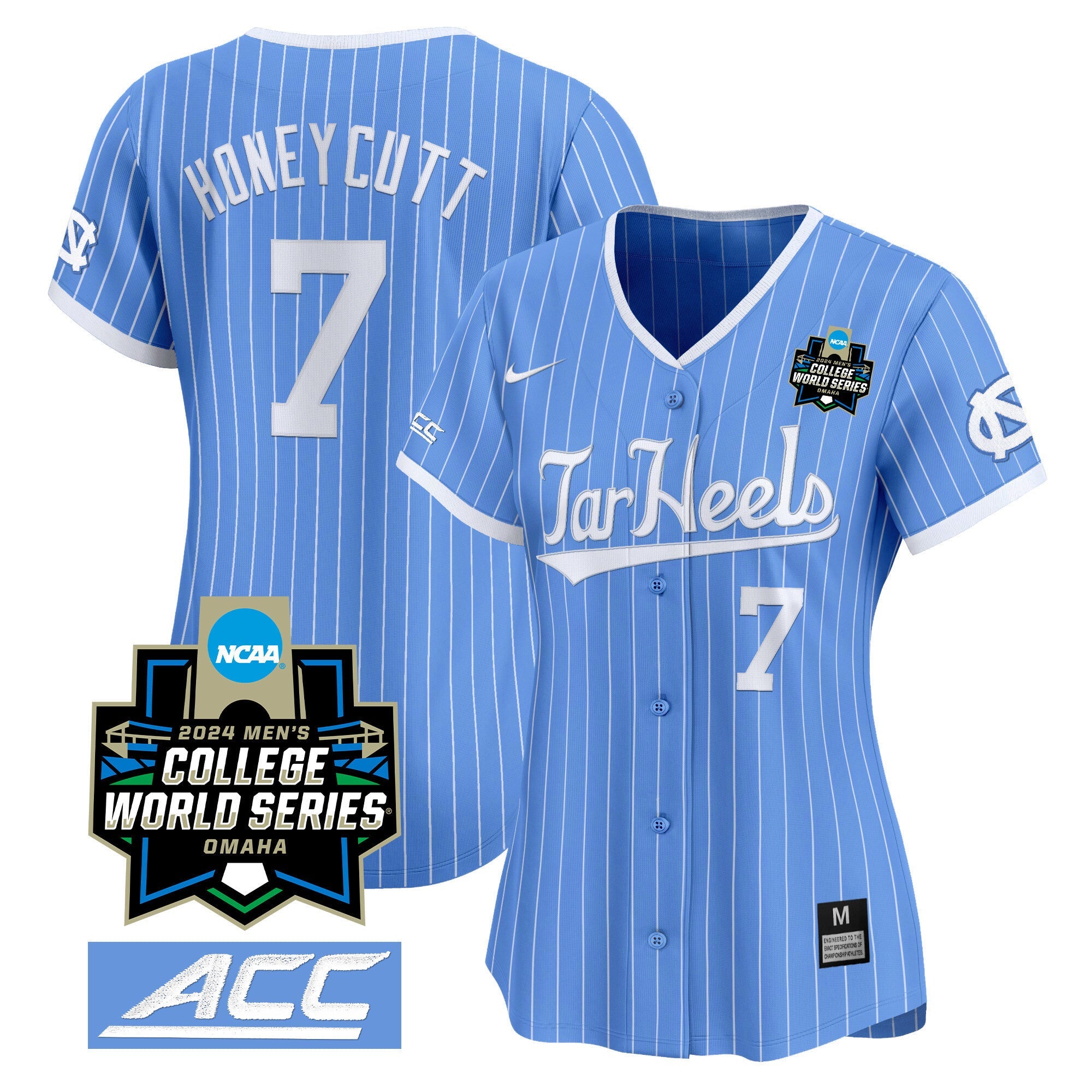 Women's North Carolina Tar Heels 2024 College World Series Vapor Premier Limited Jersey - All Stitched