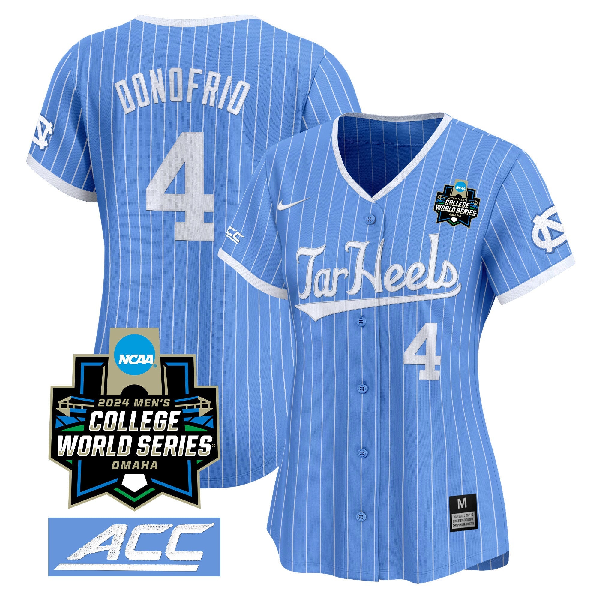 Women's North Carolina Tar Heels 2024 College World Series Vapor Premier Limited Jersey - All Stitched