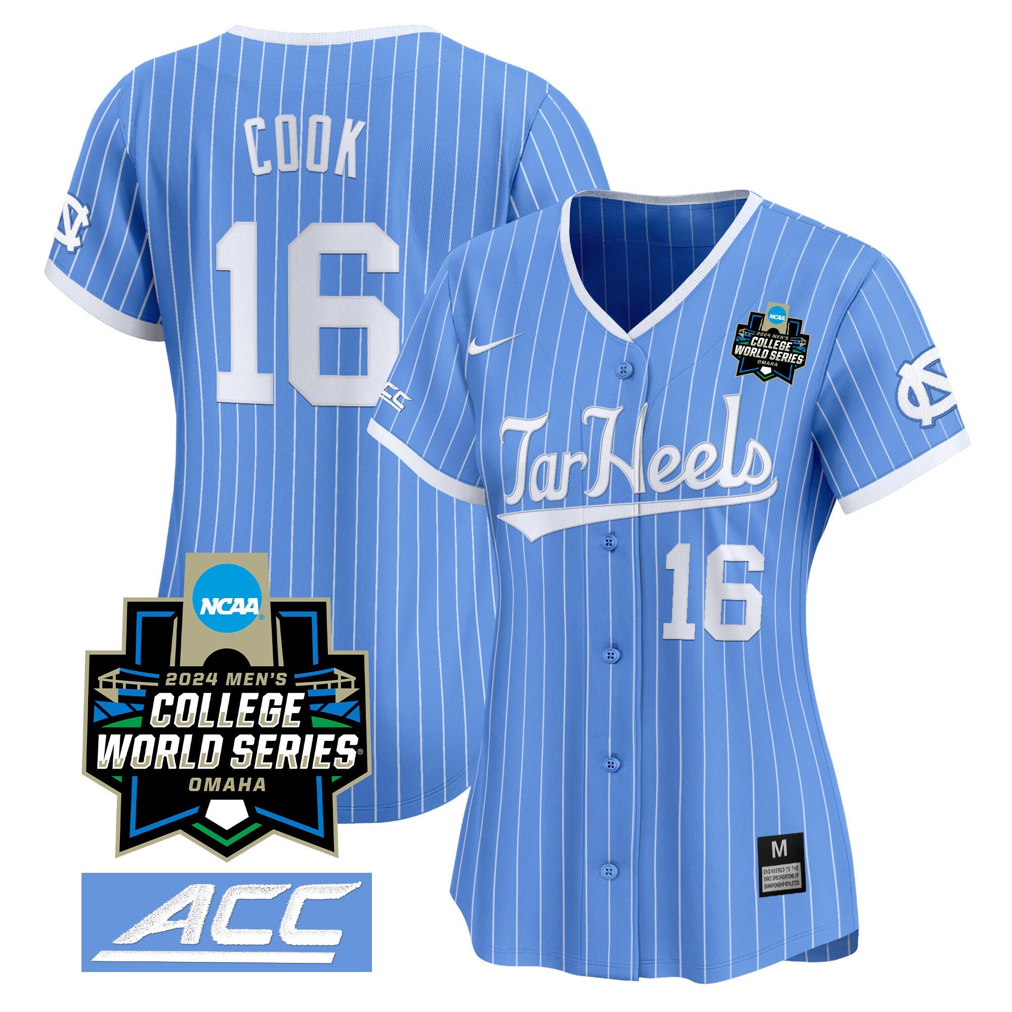 Women's North Carolina Tar Heels 2024 College World Series Vapor Premier Limited Jersey - All Stitched